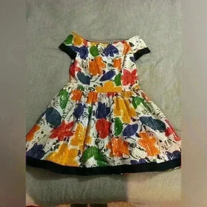 A.J. Bari Multicolor Strapless Dress
